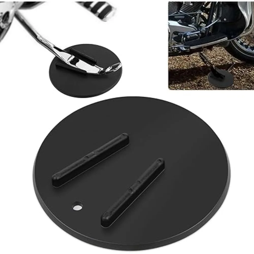 Almohadilla de soporte Universal para motocicleta, soporte de estacionamiento, disco de posavasos, placa de soporte, ayuda a estacionamiento, soporte de patada, disco de posavasos