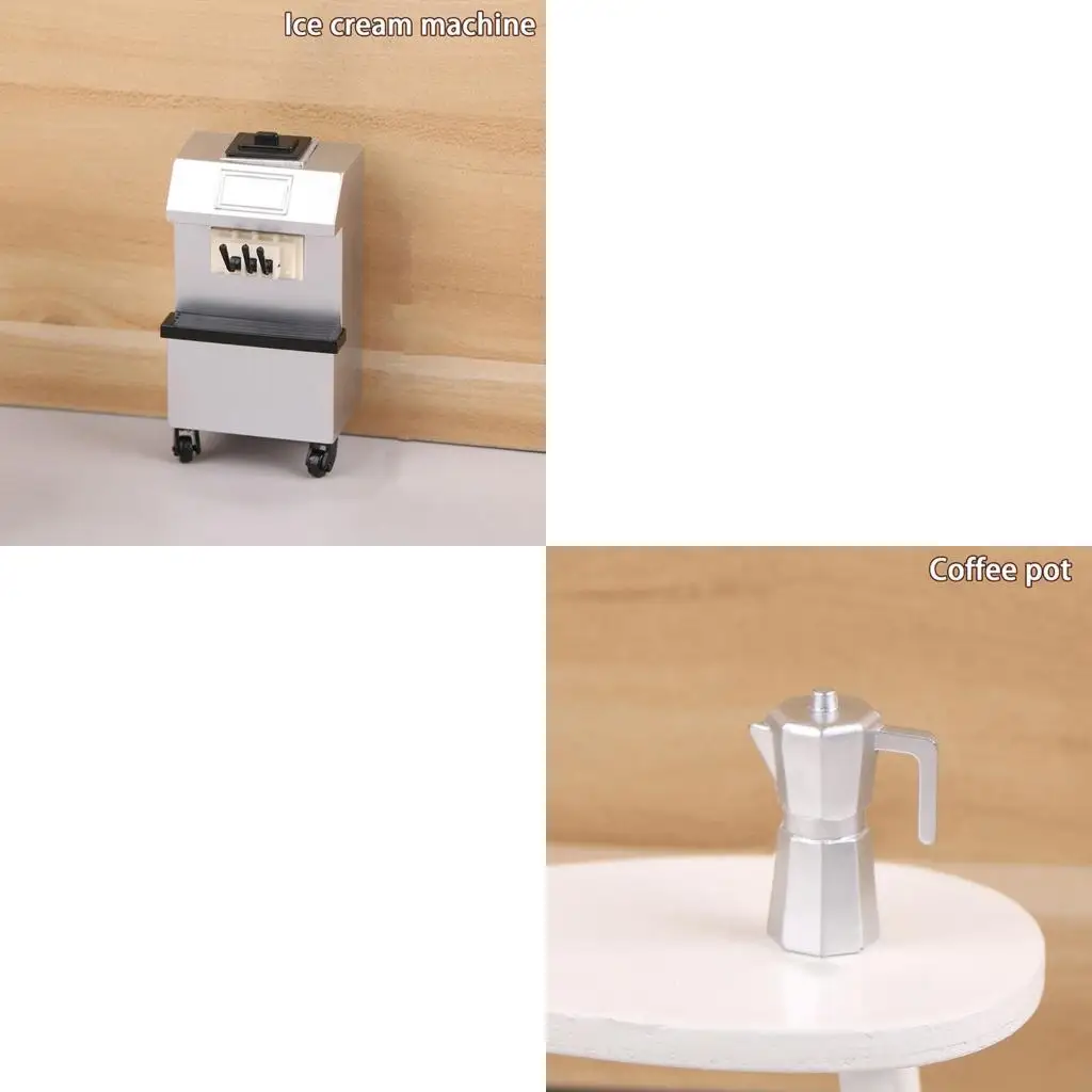 

Realistic 1/12 Miniature BubbleTea Shop Scene Accessories Collectible Model Cafe Set For Creative Scene Building