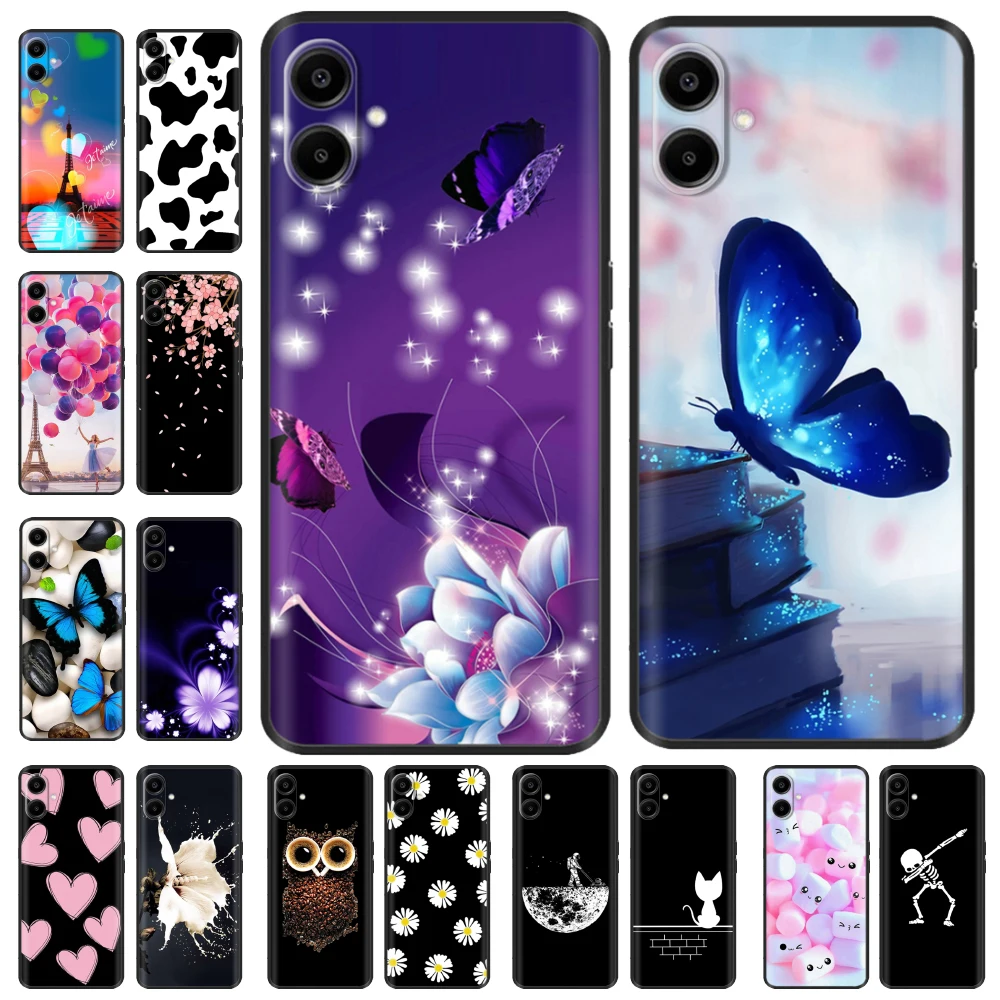 For Samsung A06 A065F Case Cover Soft Silicone Phone Case For Samsung Galaxy A06 SM-A065F Bumper Fundas Shockproof Black Shell