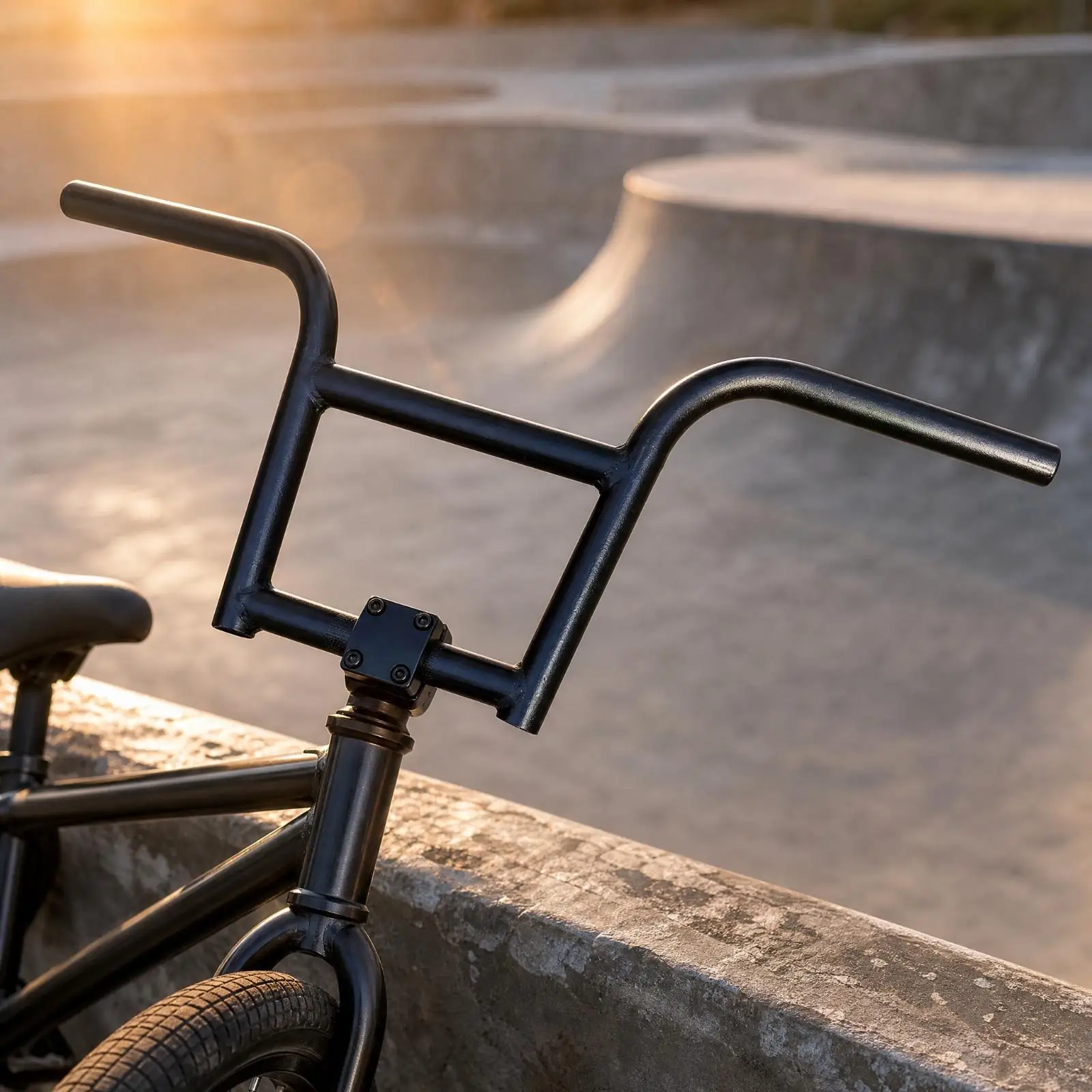 Durable Iron BMX Bike Handlebar 620mm Wide Raised Curve Design for Trick Training and Custom Builds