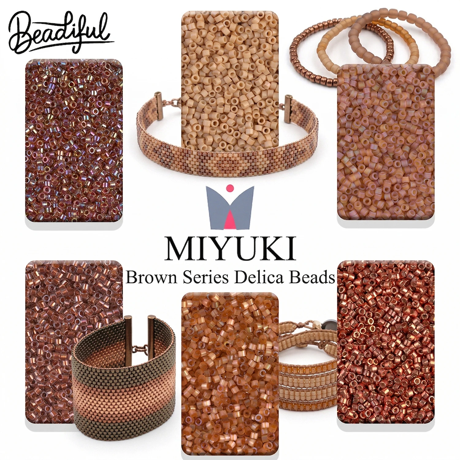

MIYUKI Delica Seed Beads 11/0 Brown Series 10g 2000pcs Glass Beads for Bracelet Necklace Jewelry Making DIY Craft
