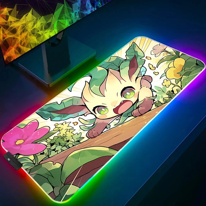 

Коврик для мыши RGB P-Pokemon, 90x40 см, игровые аксессуары, HD-печать, компьютерная клавиатура, геймерский коврик для мыши, специально разработанный, со светодиодной подсветкой