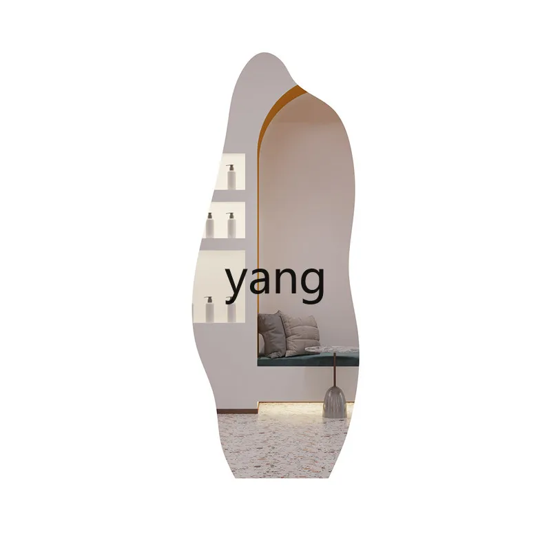 

CX Modern Simple Barber Shop Mirror Beauty Salon Aluminum Alloy Floor Mirror