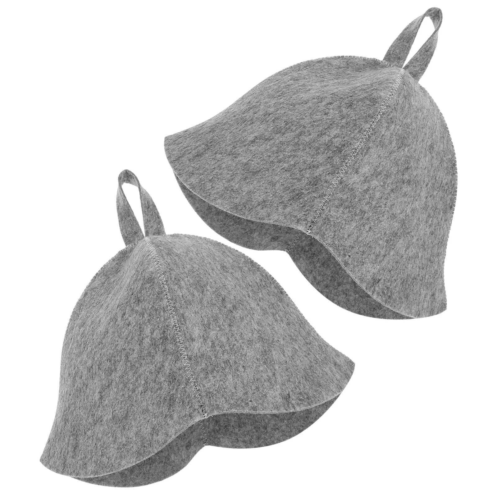 

2pcs Sauna Hat Felt Thick Absorbent Heat Protection Hair Cap Steam Hairwashing Headwear Bath Facilities