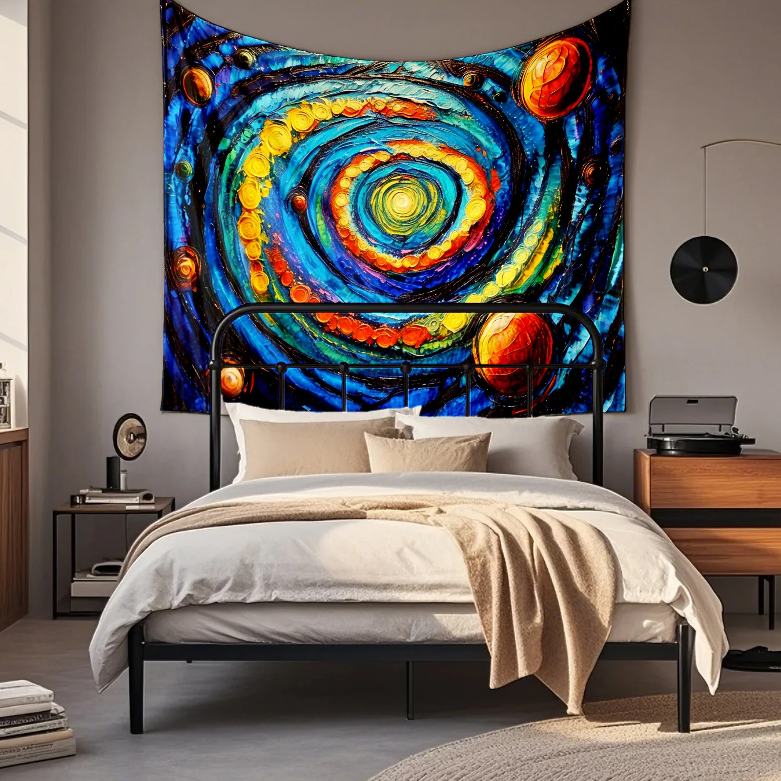 VIKAMA Galaxy Spiral & Chakra Tapestry, 6 Assorted Designs, Wall Hanging Art for Bedroom Living Room