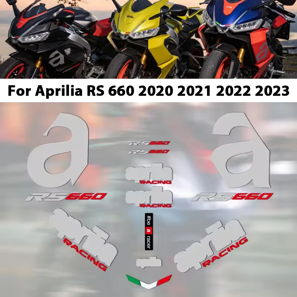 For Aprilia RS660 RS 660 2020-2023 Motorcycle Accessories Fairing Sticker Full Vehicle Waterproof Reflective Stickers Kit