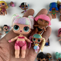 3pcs 8cm big sister 4cm sister dolls for lols  children's play house toys children's Christmas gifts