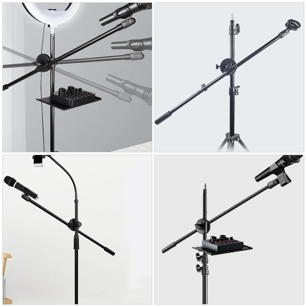قضيب تلسكوبي بوم الذراع لحامل الميكروفون استوديو تسجيل مرحلة الأداء هيئة التصنيع العسكري تمديد القطب المحمولة