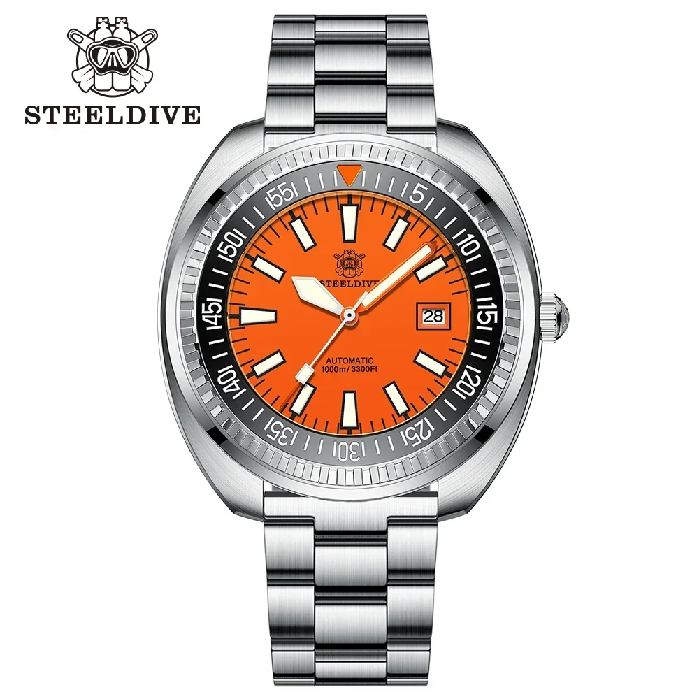 

STEELDIVE SD1983 M4 Big Mechanical Watch NH35 Movement Ceramic Bezel 100Bar Waterproof Swiss Luminous Dive Wristwatches