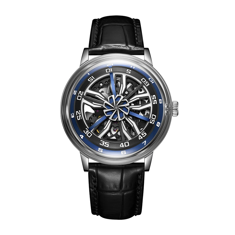 OBLVLO Orologio automatico da uomo 42MM Orologio da polso meccanico Luminoso quadrante ruota girevole con zaffiro impermeabile 5ATM