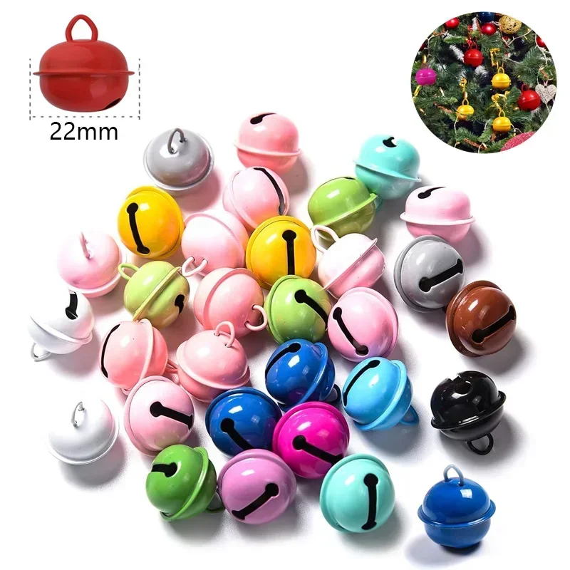 

10Pcs 17/22mm Jingle Bells Loose Beads Small For Festival Party Decoration/Christmas Tree Decoration/DIY Crafts Accessories