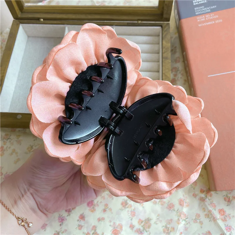 Rose Flower Hair Clip Claws Hair Crab Hair Barrettes Hairpins Women Summer Fashion Hair Accessories