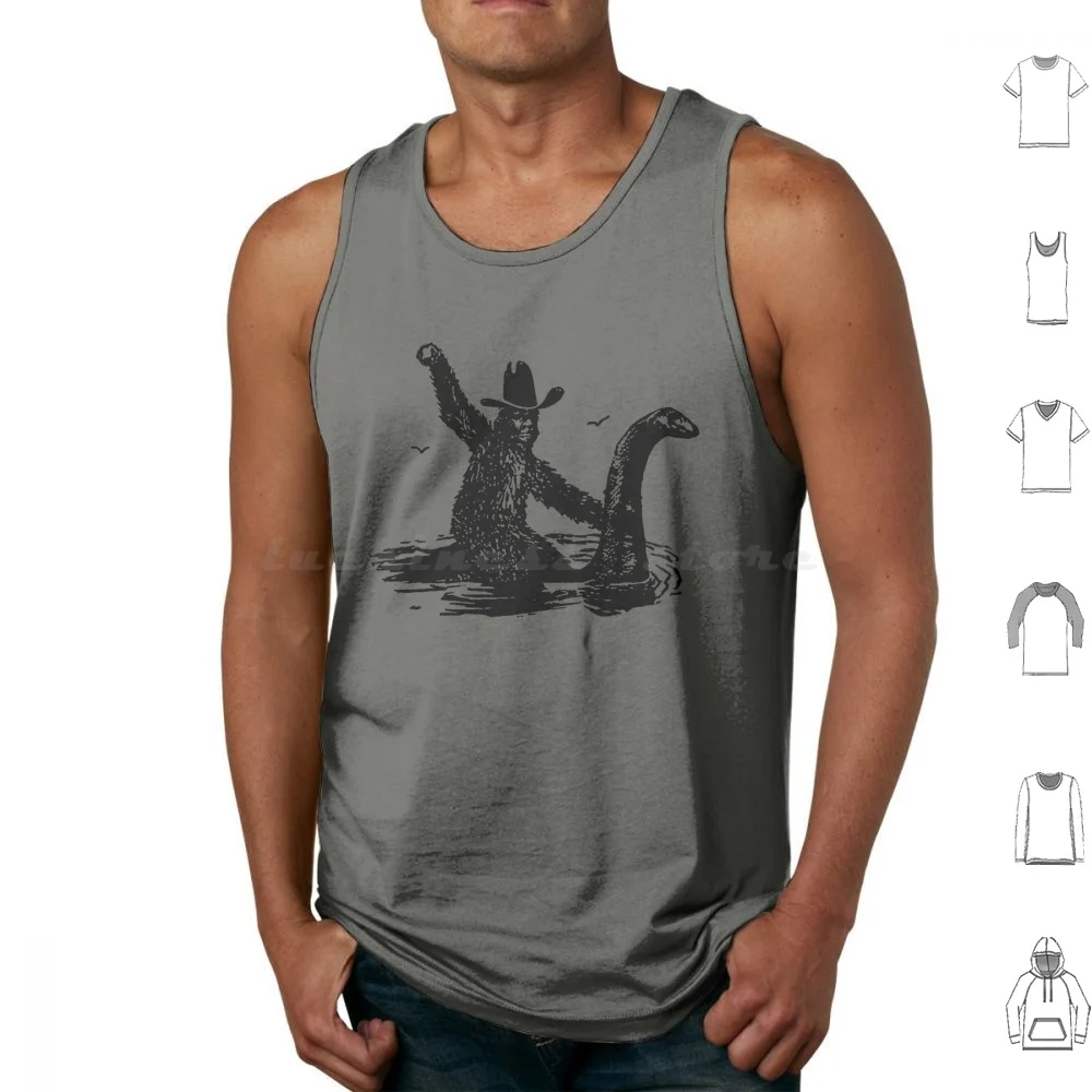 Funnys Cool Bigfoots Hilarious Loch Ness Monster Really Vintage Graphic Retro Novelty Humorous Vest Cotton Men Women Diy