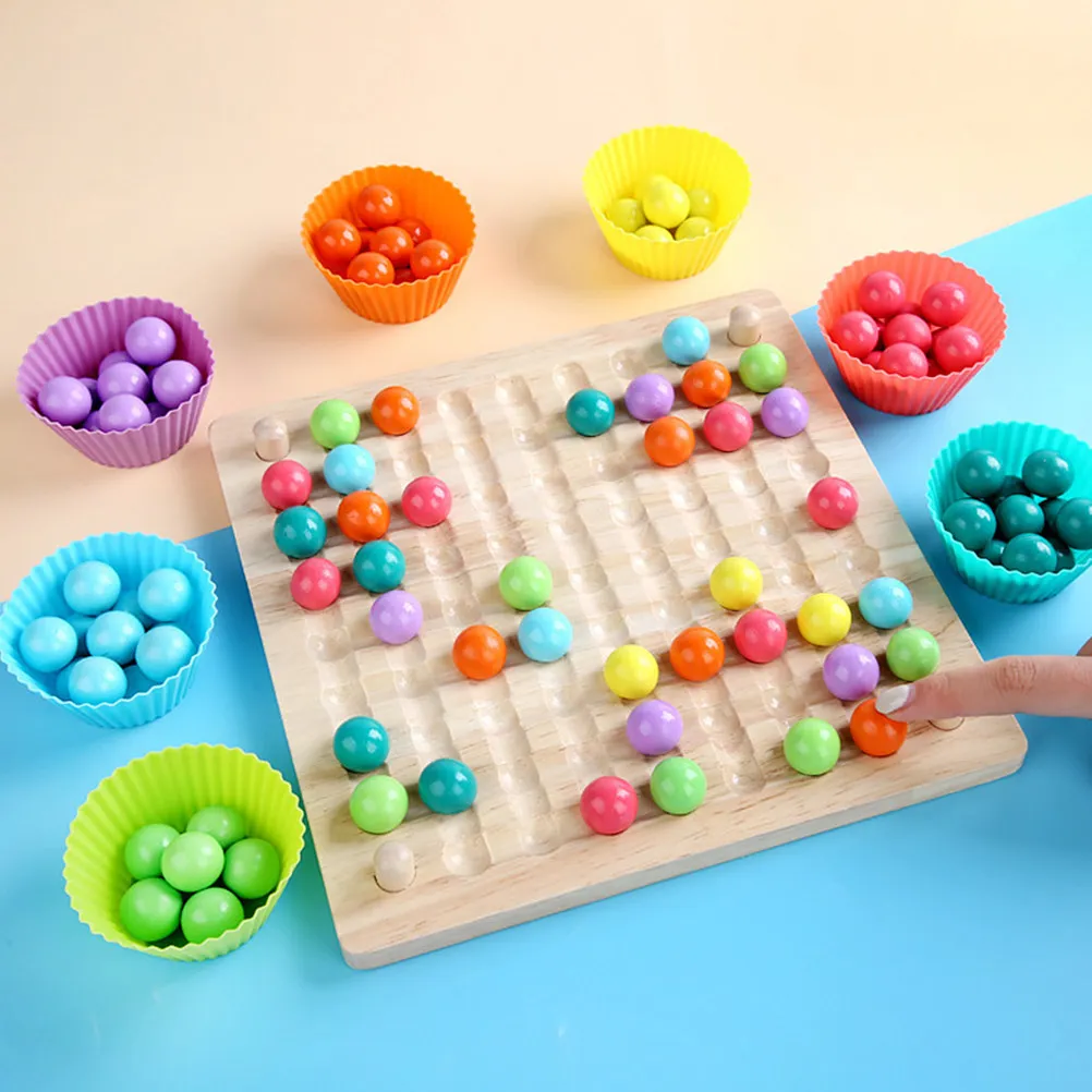 

1Set Bead Clipping Game Premium Wooden Educational Interactive Board Game Kid Early