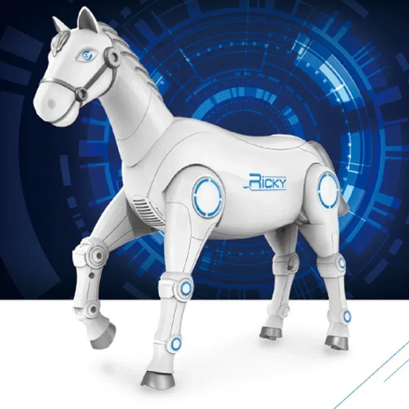 Rc robô inteligente cavalo interativo controle remoto animal diálogo inteligente cantar dança controle de som pet brinquedos música eletrônica