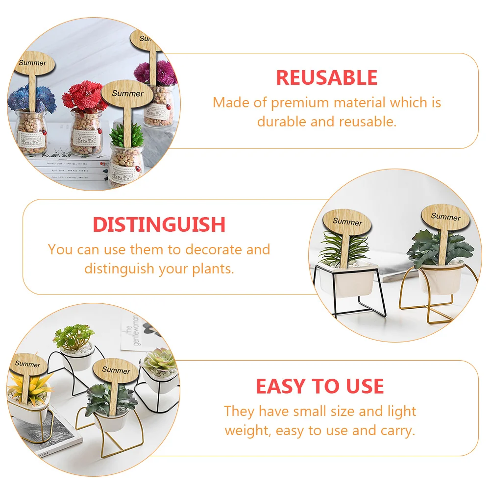 

Gardening Insert Practical Flower Labels Potted Plant Useful Markers Art Inserts Sign Tags Wooden Plants