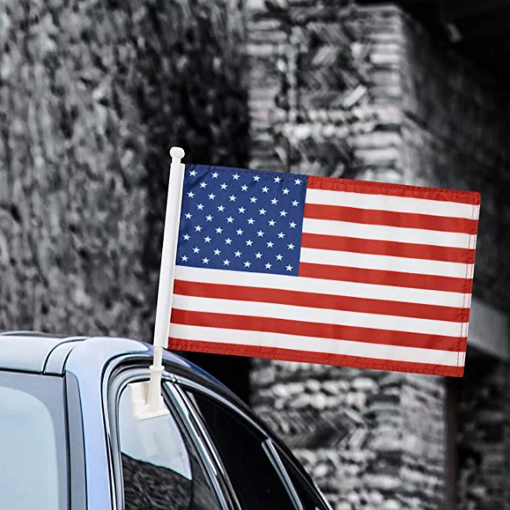 

10pcs Snap-type Flagpole Car Clip Designed Sturdy Plastic Vehicle Firm Grip No-trace Easy Install Universal Outdoor Travel