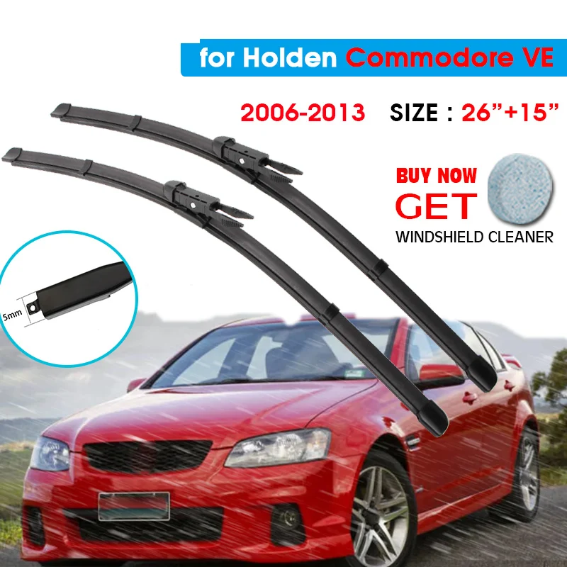 

Car Wiper Blade For Holden Commodore VE 26"+15" 2006-2013 Auto Windscreen Windshield Wipers Blades Window Wash Fit Pinch Tab Arm