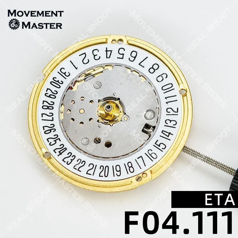 New Swiss For ETA F04.111 Watch Quartz Movement 3 Hands Original Date at 3 Watch Repair Parts F04111 Automatic Gold