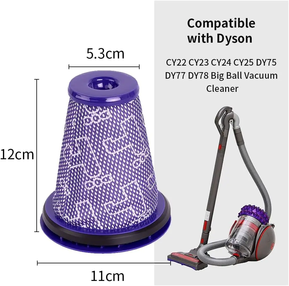 2 قطعة فلتر HEPA قبل المحرك لدايسون CY18 CY22 CY23 CY24 CY25 CY26 CY27 CY28 الكرة الكبيرة مكنسة كهربائية استبدال قطع الغيار