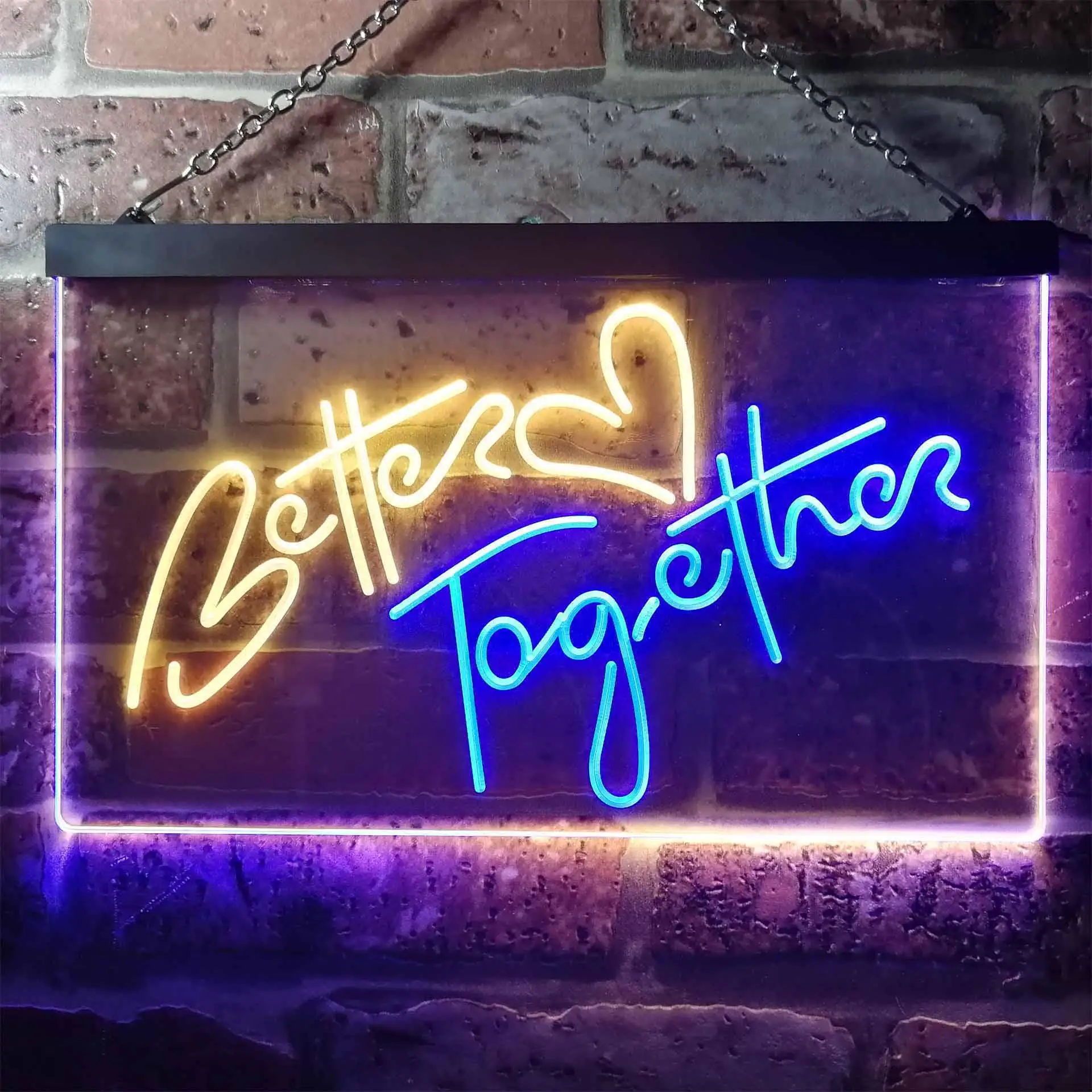 Better Together Dual Color Led Neon Sign st6-i3235