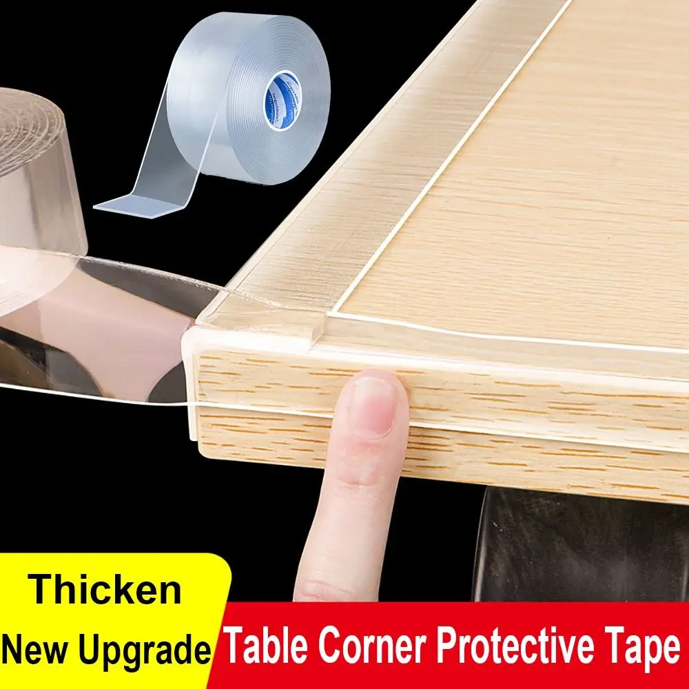 Kids Collision Proof Table Edge Guard Tape Self Adhesive Transparent Protective Strip Thickened Soft Furniture Corner Bumper