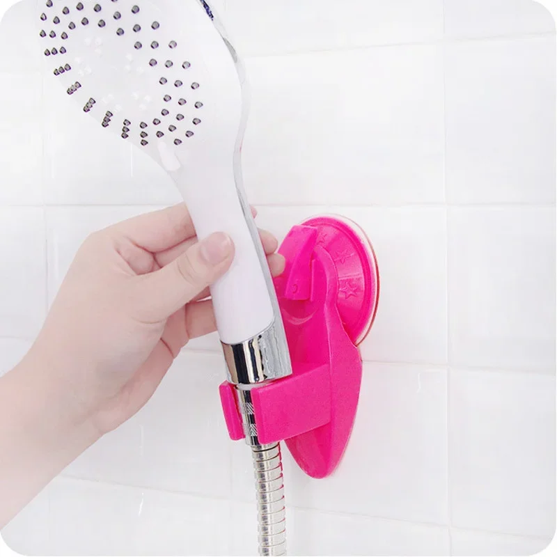 1Pcs Shower Sprinkler Holder Portable Shower Head Shelf Plastic Vacuum Suction Type Holder Bathroom Accessories