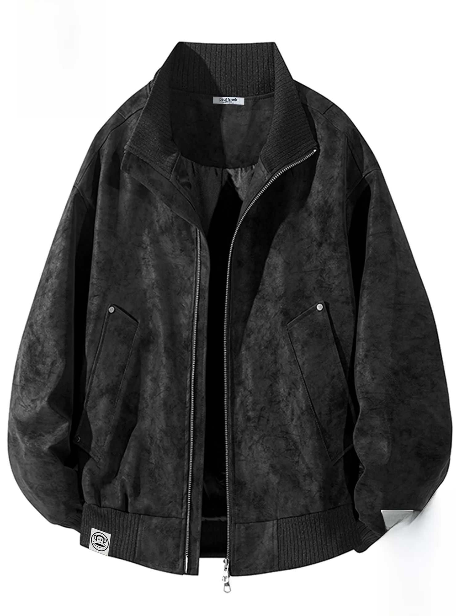 

Мужская свободная куртка Paul Frank в стиле ретро с воротником-стойкой, повседневная, весенняя новинка, модная одежда с принтом обезьяны Big Mouth Monkey