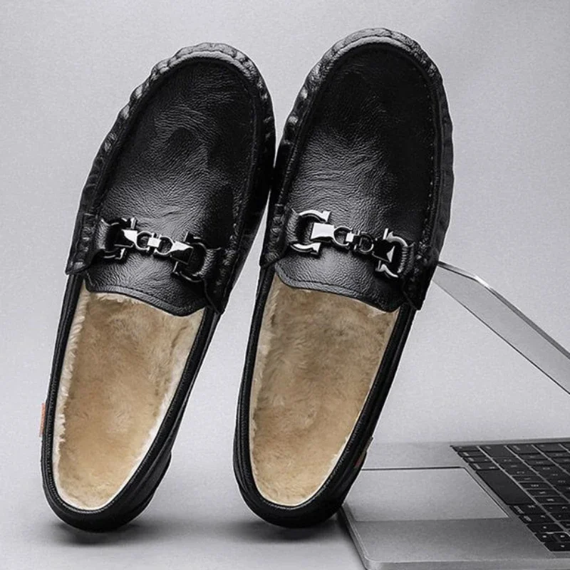 Soft Slip-on Leather Shoes for Men Moccasin New In Man Casual Shoe 2024 Trend Legitimate High Quality Fashion Comfortable Common