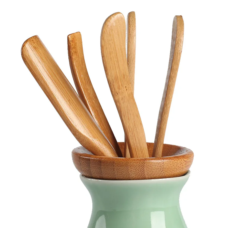 Di legno di Cerimonia Del Tè Utensili Set di Bambù Cucchiaini di Tè Ago Tè Pinzette Clip di Filtro Tong Tubo Tè, Articoli E Attrezzature Utensili Da Cucina