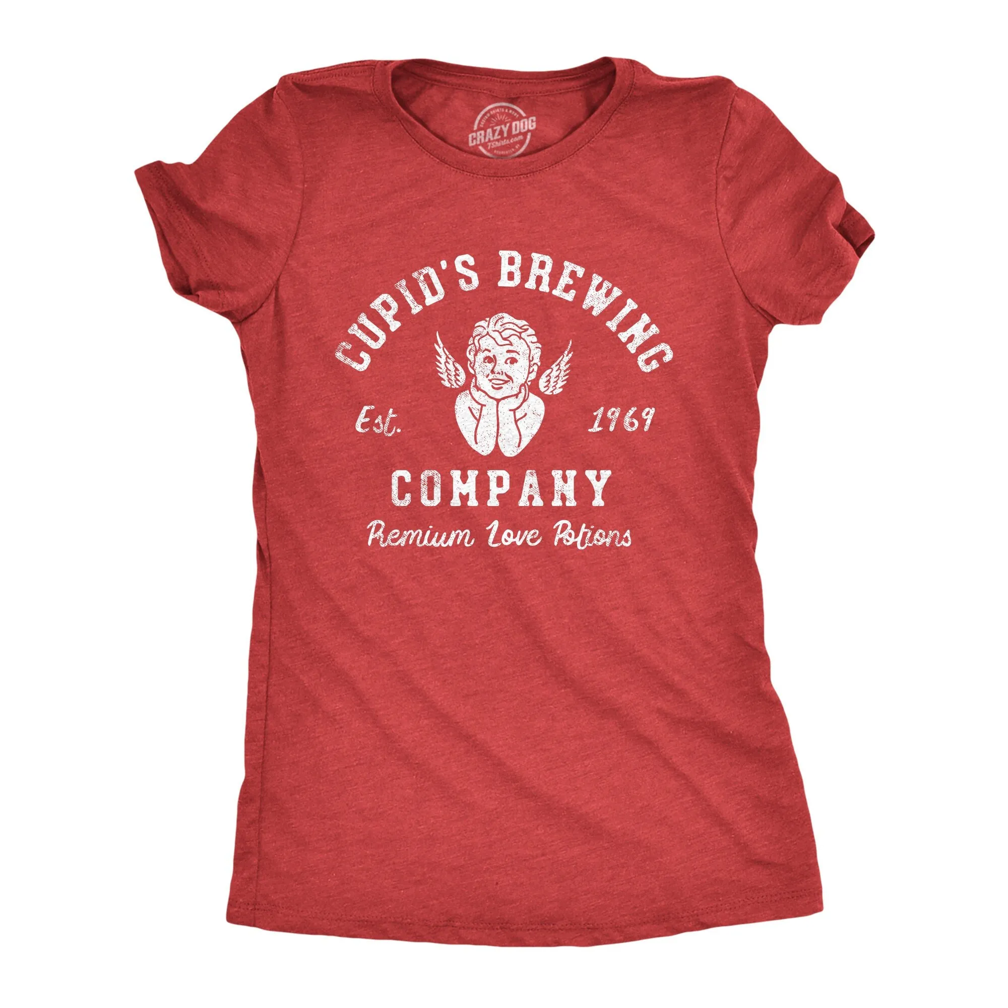 Cupid'S Brewing Company Funny Womens Valentines Day T Shirt Single On Vday Dating Myself Galentines