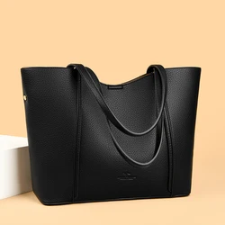 2024 Luxury Women Solid Color Shoulder Bag Retro Luxury Women's Large Capacity Shopping Bags Bucket Sac Female Crossbody Bolsas