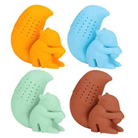Squirrel Tea Strainer Squirrel Shape Tea Infuser Elastic Cute for Household
