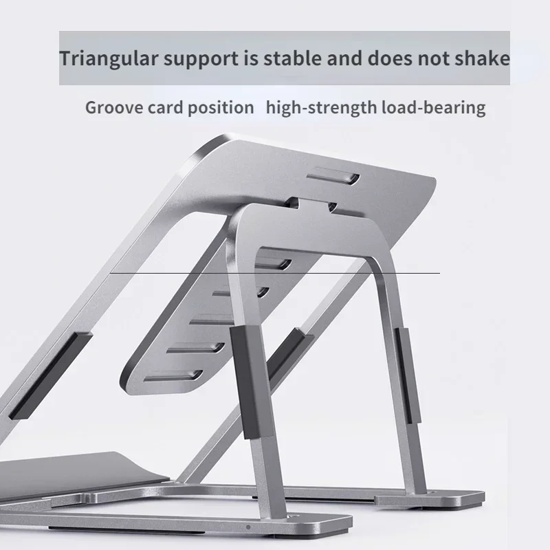 Soporte ajustable antideslizante para ordenador portátil, soporte de refrigeración de aluminio, carga de 10kg, 1 piezas