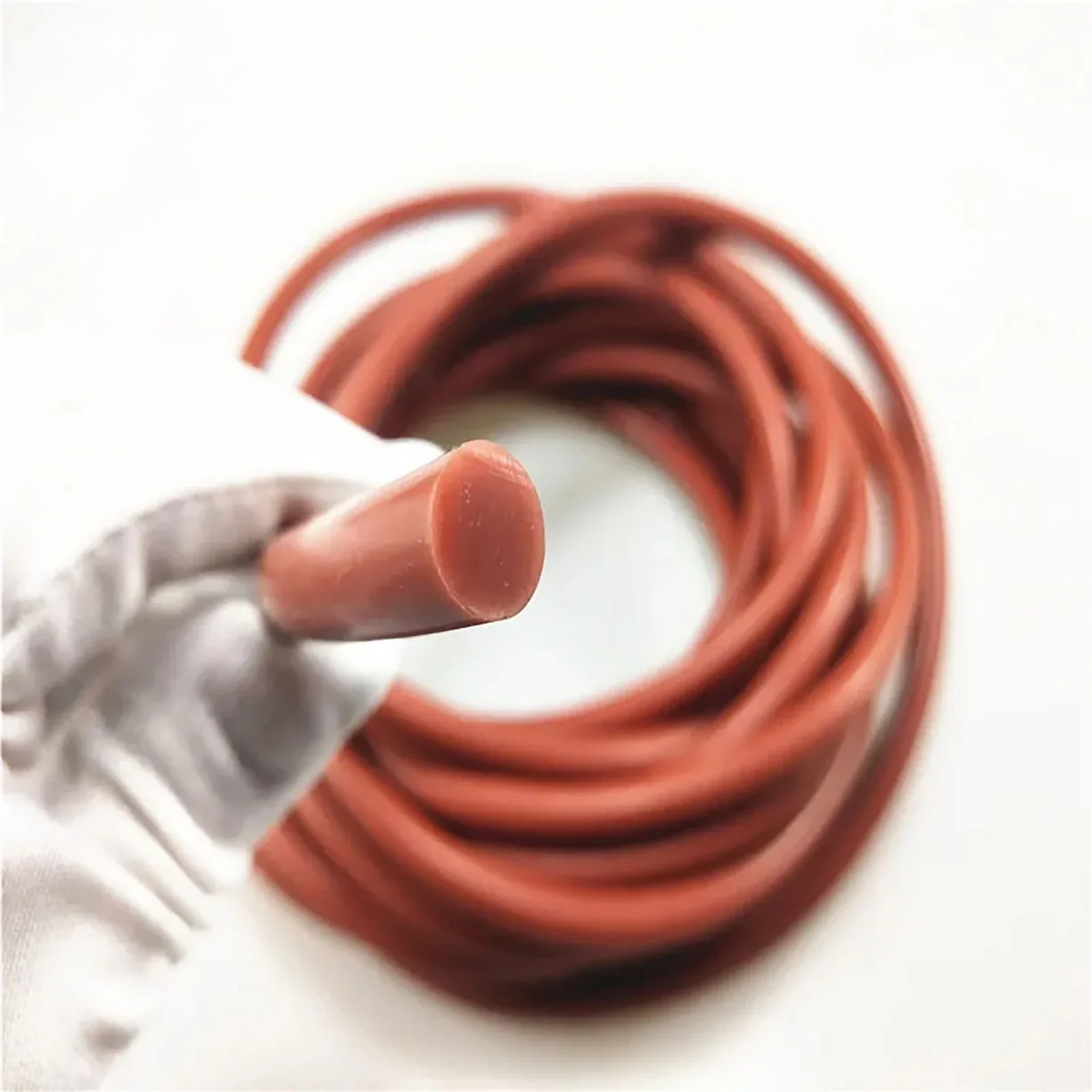 Id 0.8-30Mm Massief Ronde Rode Siliconen Afdichting Strip Hoge Temperatuur Bestendige Ronde Rode Siliconen Strip Siliconen Rubber Strip