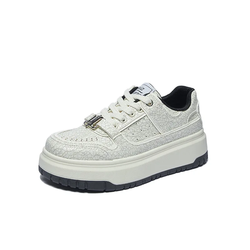 Thick-Soled Increase Women White Shoes Fashion Girls Sneakers Breathable Sports Casual Size 35-40