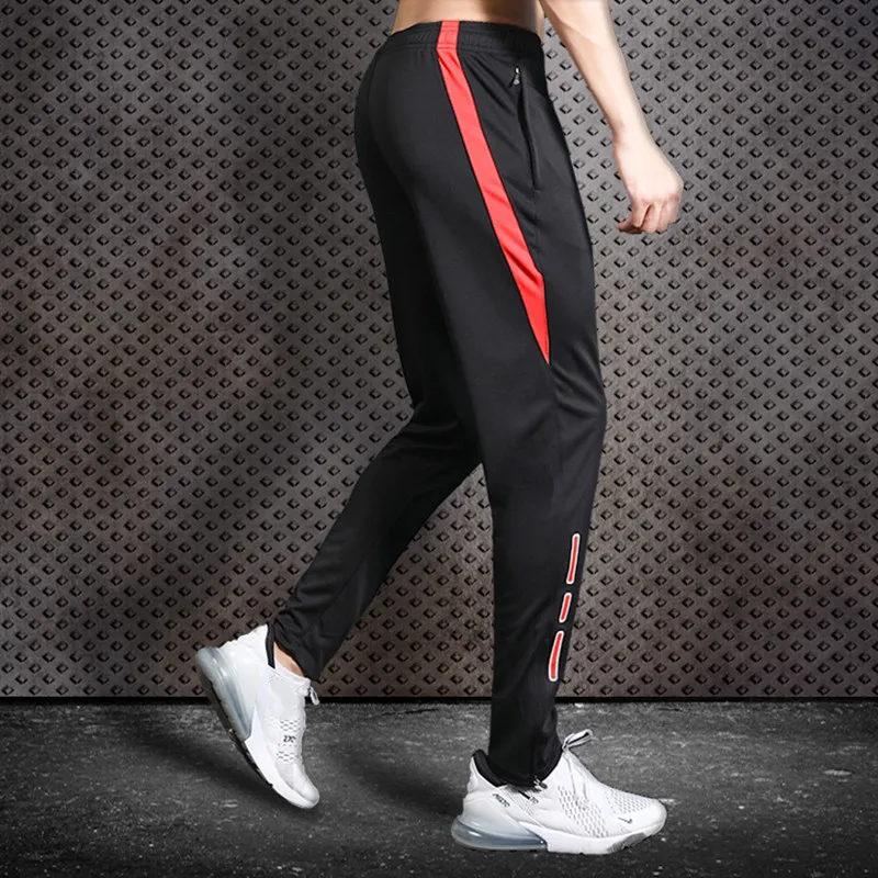 New Men Running Pants Soccer Training Pants With Pockets Active Jogging Trousers Track GYM Fitness Boys Sports Leggings