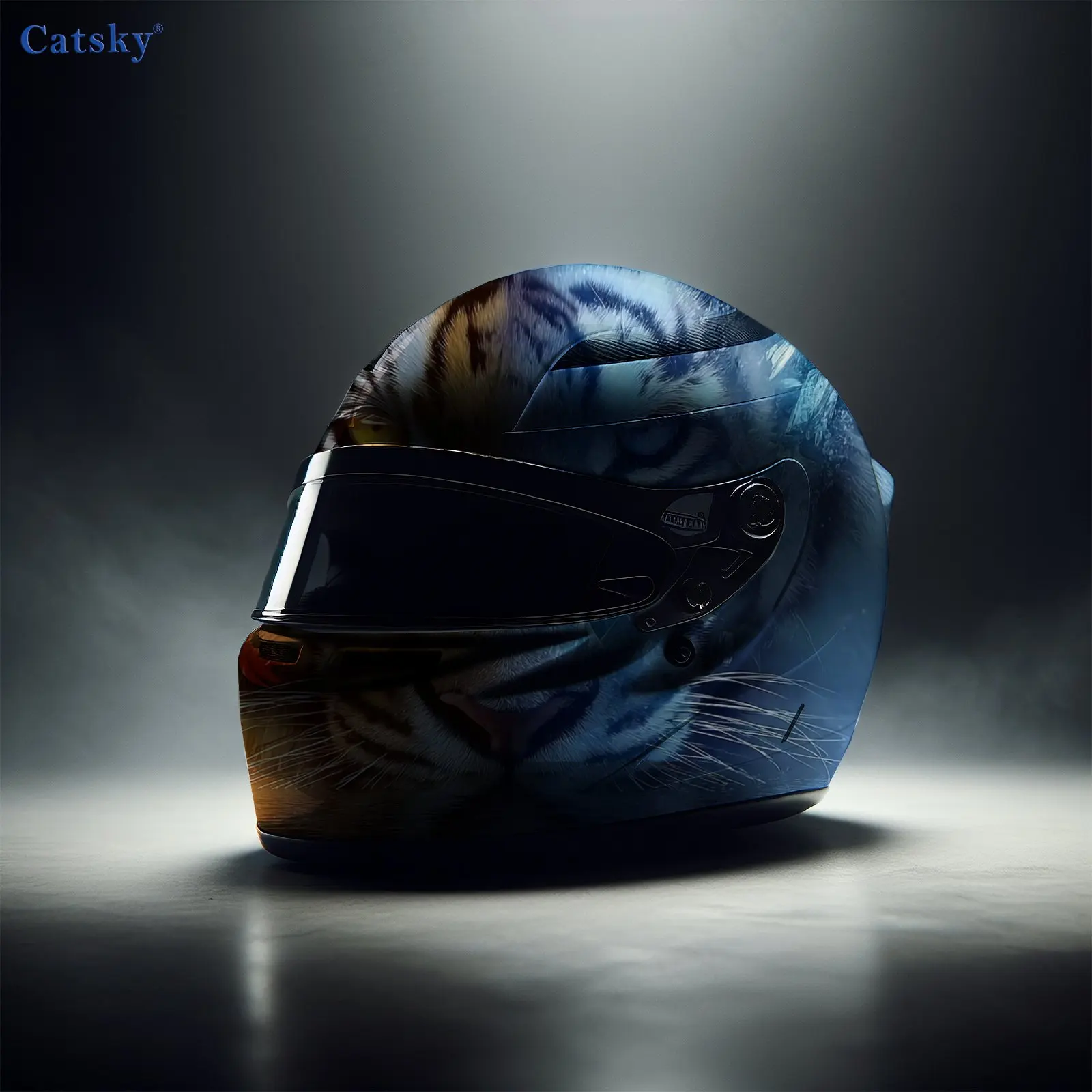 ملصق خوذة دراجة نارية من مادة PVC ذاتية اللصق مقاومة للماء من Ice and Fire Twin Tigers، لاصق بقوة ولا تسقط، مقاوم للماء #5