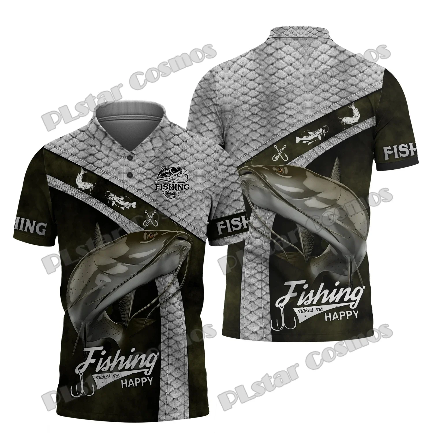 Polo de pesca PLstar Cosmos – Estampado 3D moderno para verano - imagen 4