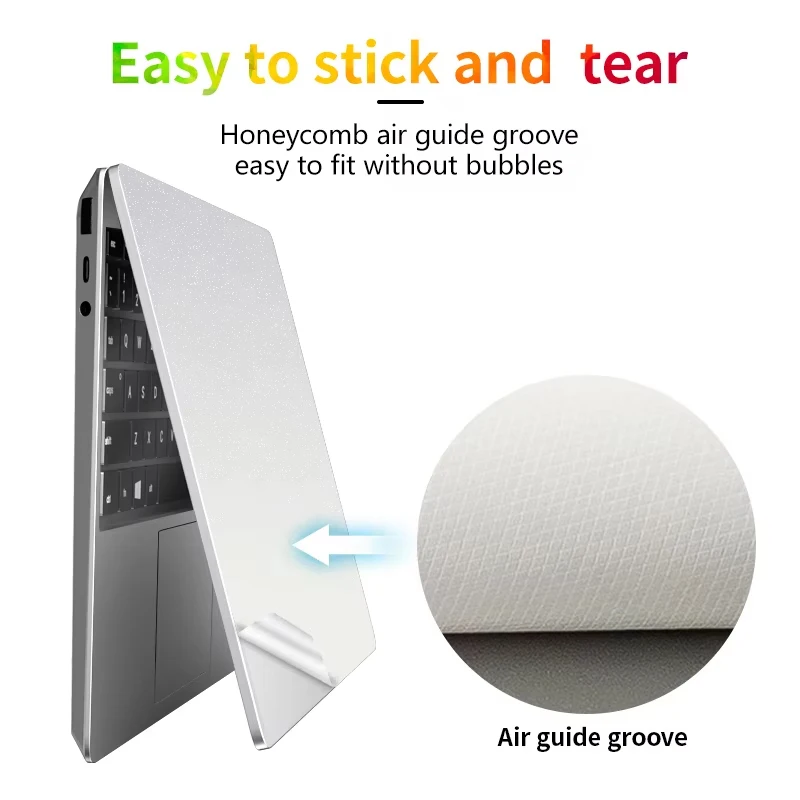 Skins de Proteção Completa para Superfície, Cor Sólida, Simplicidade, Vinil Adesivo para Laptop, Livro 2, 3, 4, 5, 13,5, 15 Polegadas, 15 Polegadas