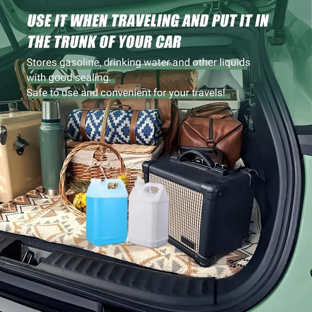 1/2/3/4/5L زجاجة بلاستيكية محكمة الغلق مع غطاء ذات سعة كبيرة HDPE دلو الغذاء الصف مختومة النفط جوهر التنظيف جيريكان #5