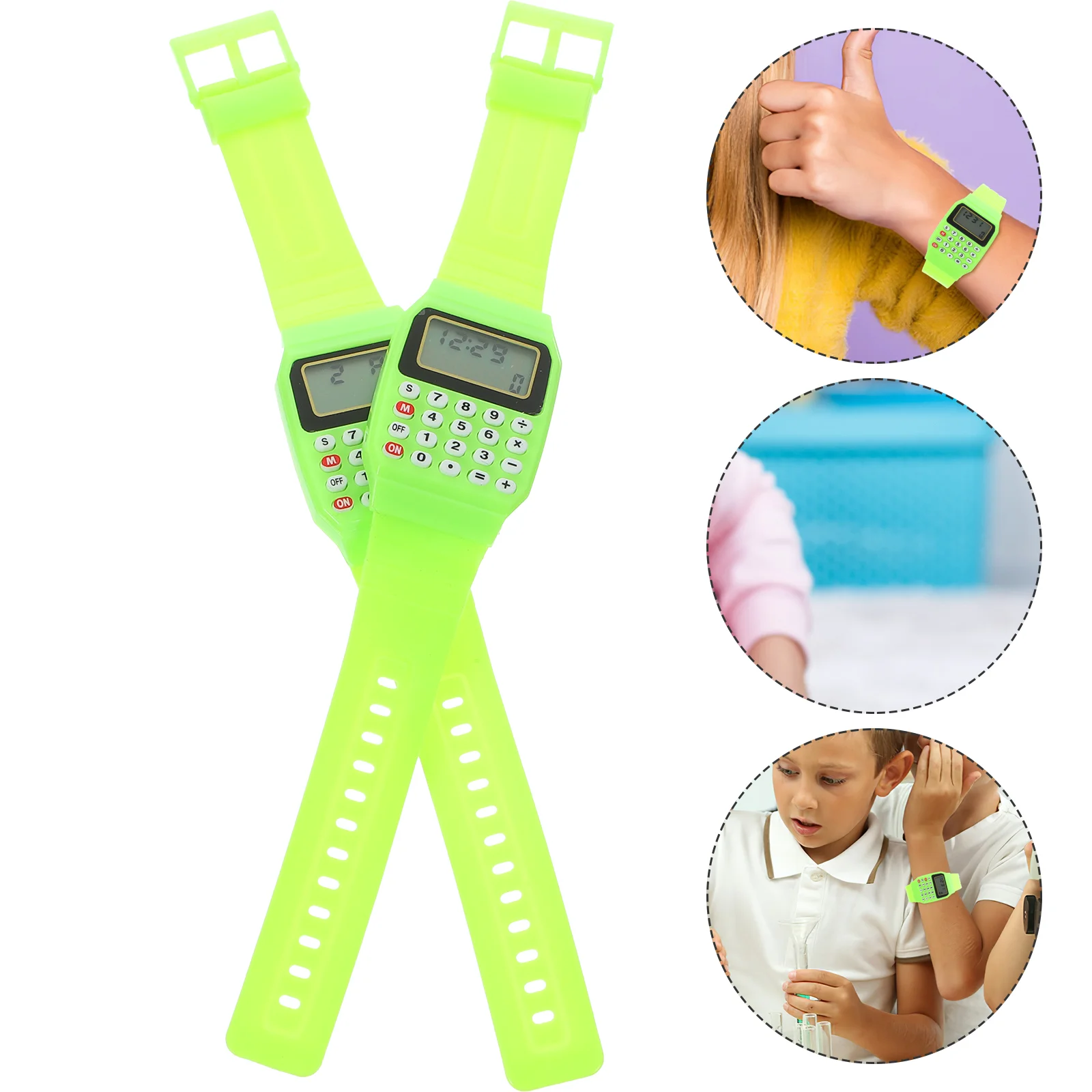 2 Pcs Cool Toddler Sports Watch Calculator Watches for Men Mens Digital Calculation Kids