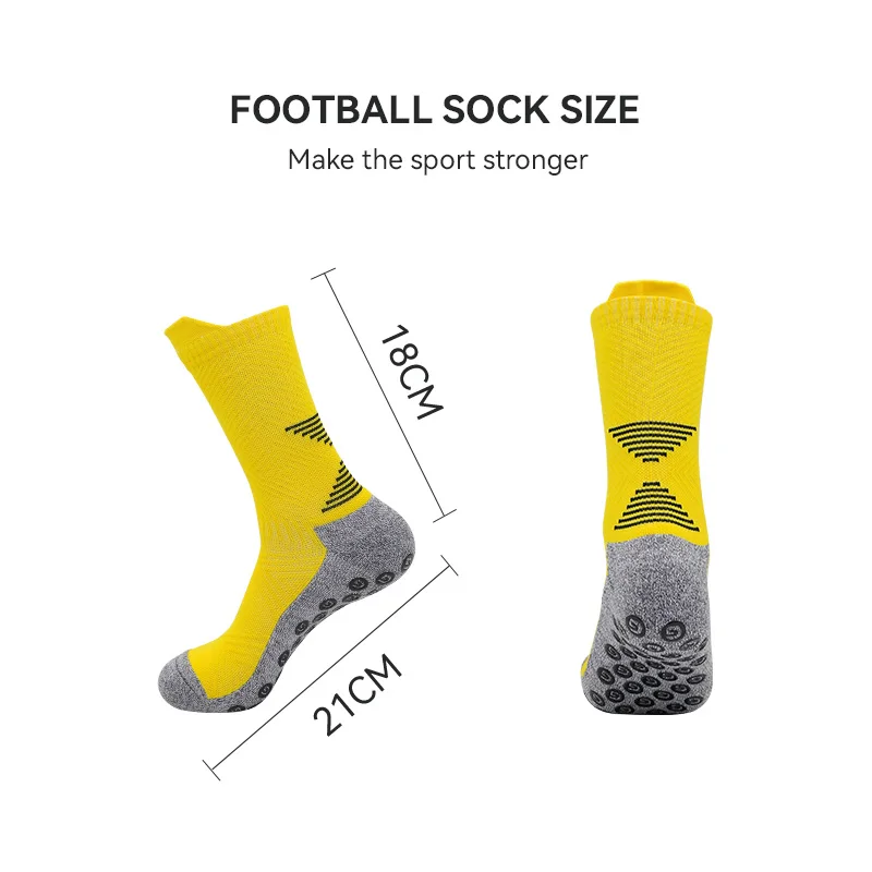 1Pairs New Football Sports Socks Anti-Slip Thickened Breathable Football Socks Men Women Outdoor Running Cycling calcetines