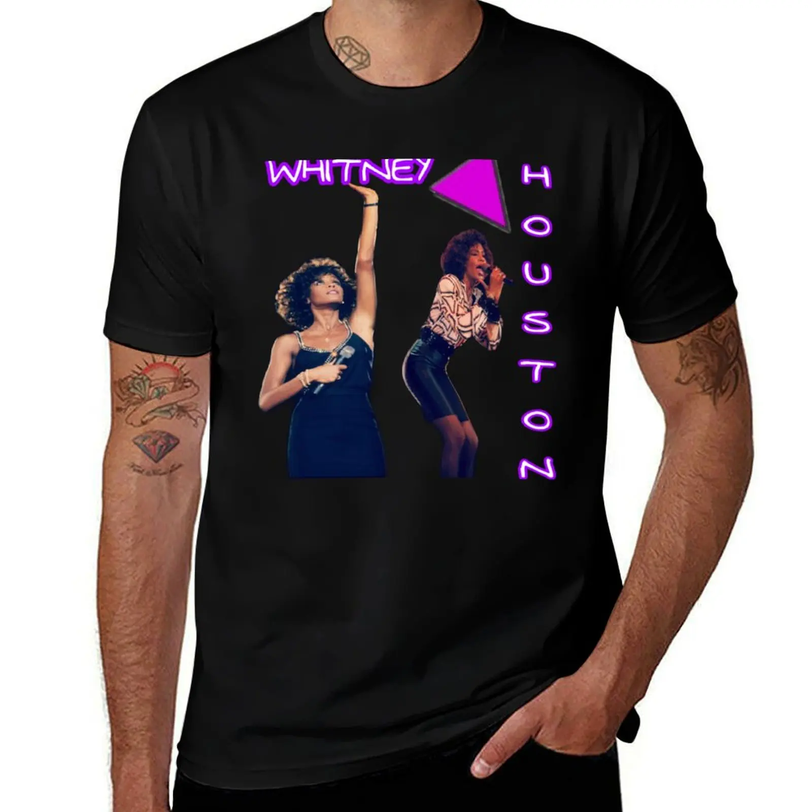 Whitney Houston Diva Classic T-Shirt Everyday Wear Basic Short Sleeve Top T-Shirt