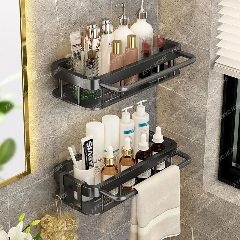 

without Drilling Aluminum Alloy Corner Shelves Organizer Shower Storage Rack Shampoo Holder Toilet Accessories