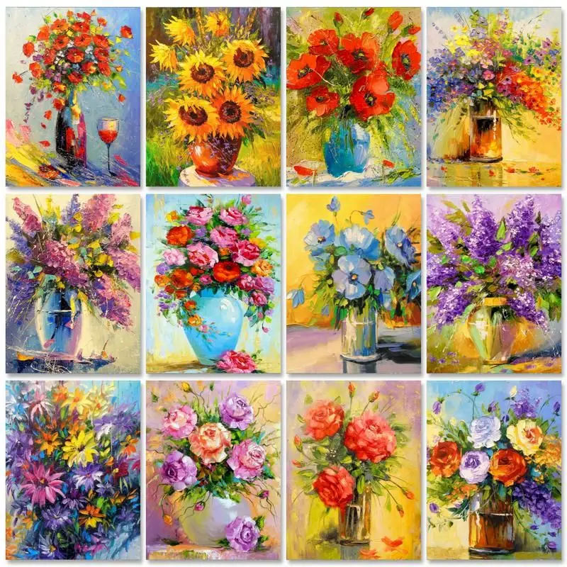 

SDOYUNO Yellow Flowers Paint By Numbers For Adults Children Zero Basis HandPainted Oil Painting Home Decoration Unique Gift