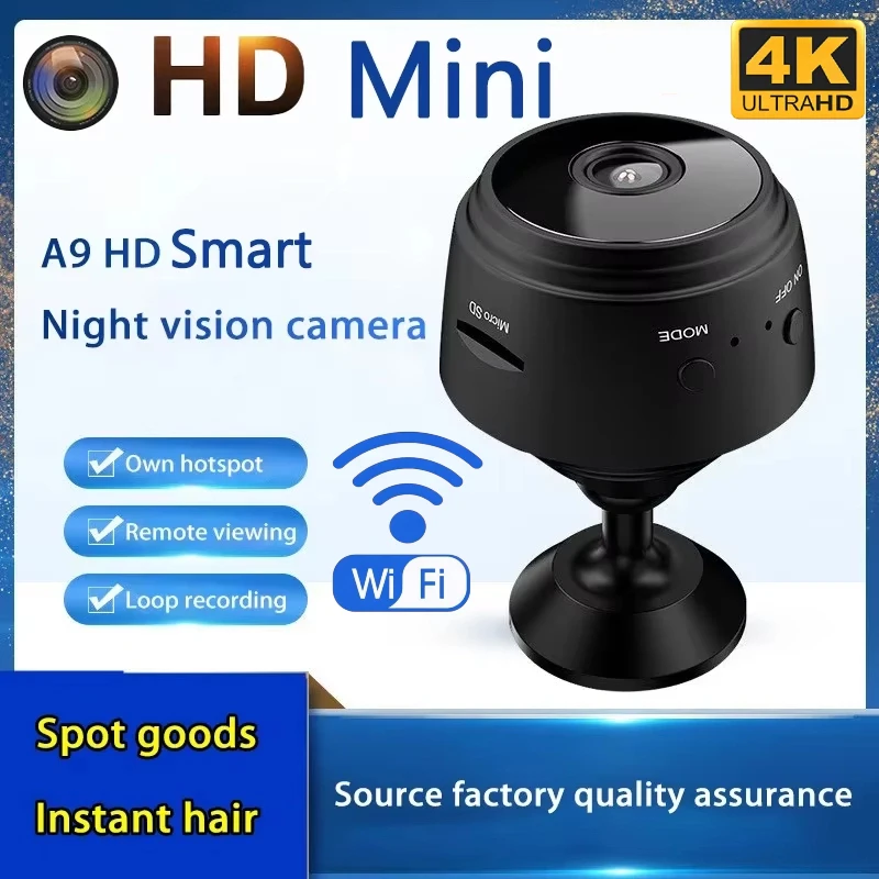 WiFi Mini Camera 4K HD Wireless Video Remote Monitoring Security Protection Camera Smart Home Monitoring Camera For Infants Pets