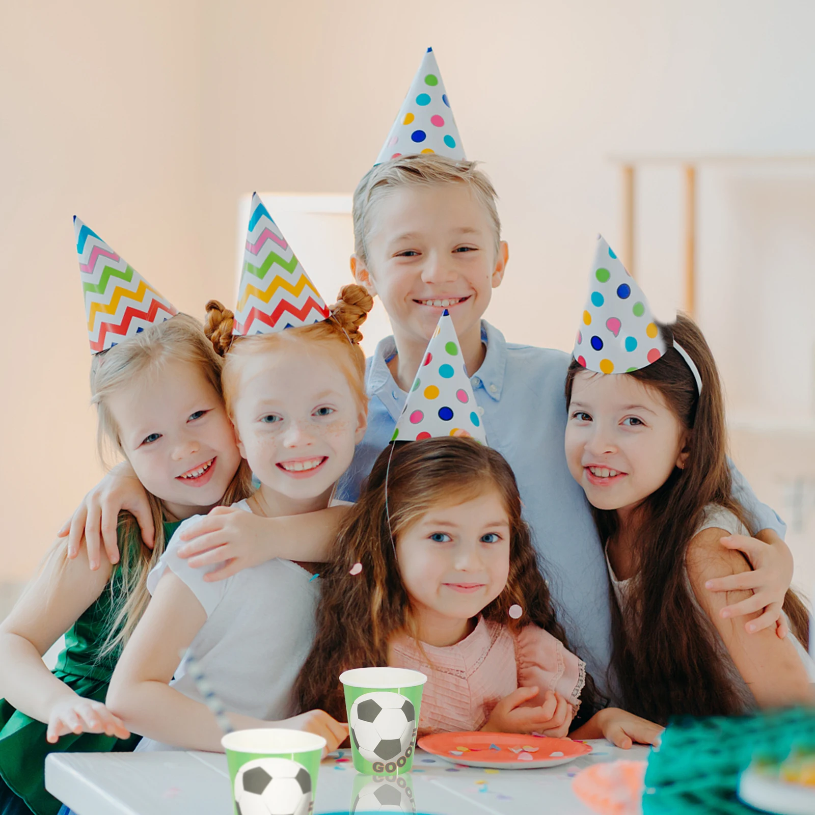 

Party Paper Cups Football Disposable Sports Themed Birthday Coffee Child Soccer Favors