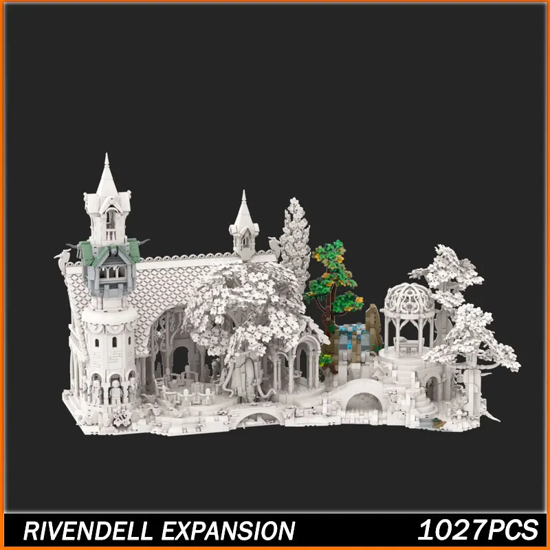 

Новый Moc фильм пейзаж модульный The Shire Trees модель строительные блоки DIY творческая сборка Rivendelles кирпичи игрушки подарок 1027 шт.