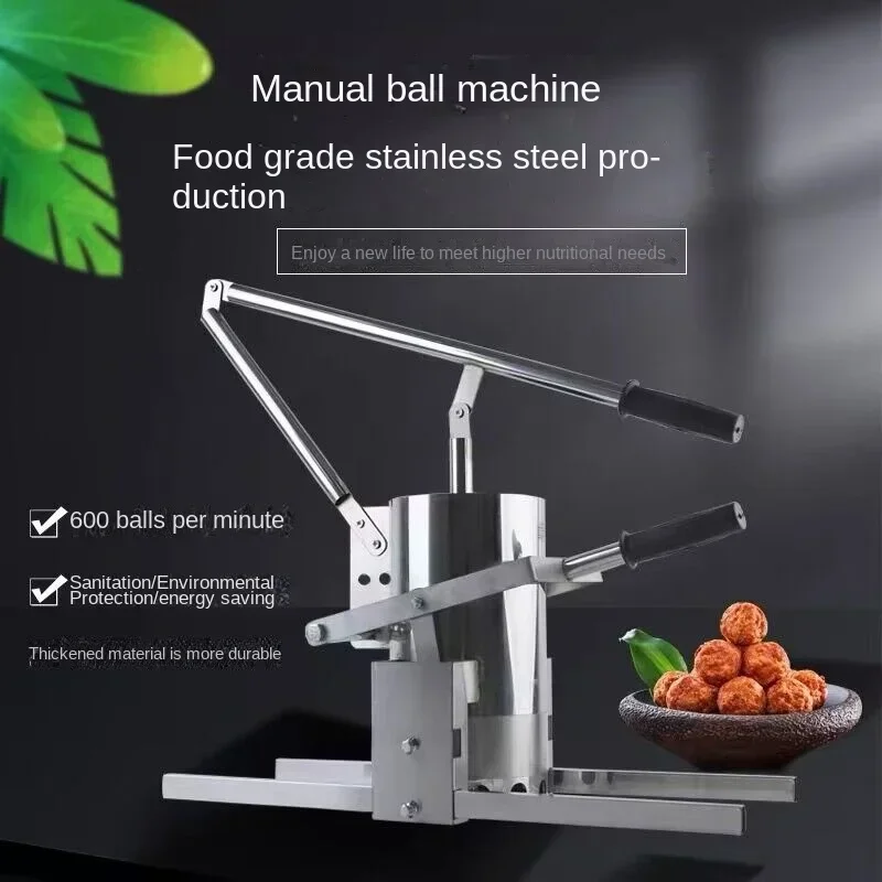 

Commercial 13CM Manual Meatball Machine Stainless Steel Vegetable Processing Kitchen Tool for Business Use